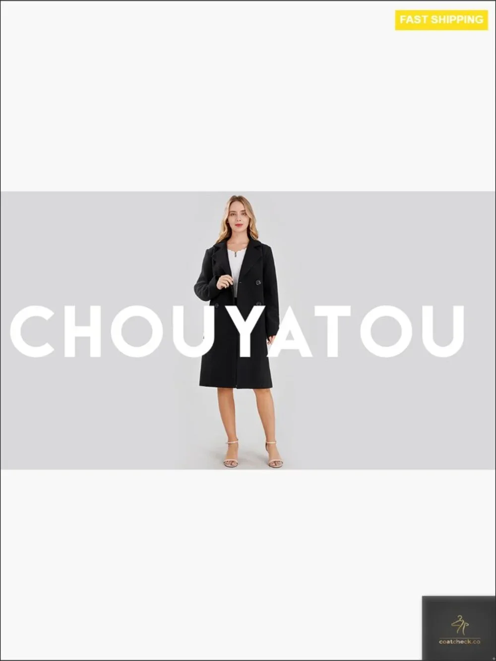 Double Breasted Wool Blend Peacoat Classic Notch Collar Long Sleeve Winter Coat